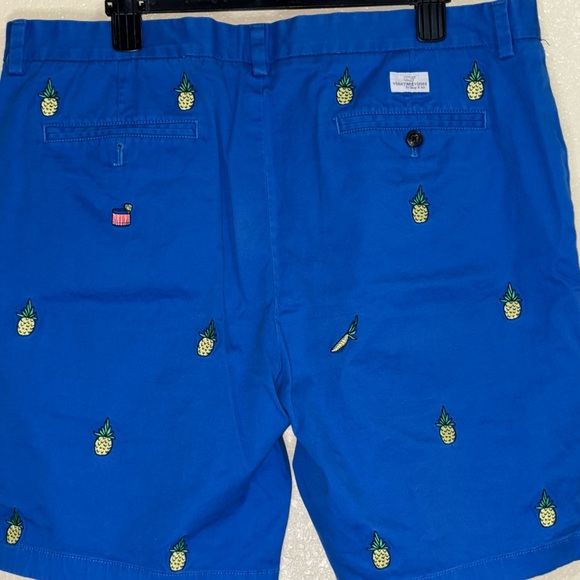 Vineyard Vines Bright Blue Pineapple Shorts - Picture 4 of 8